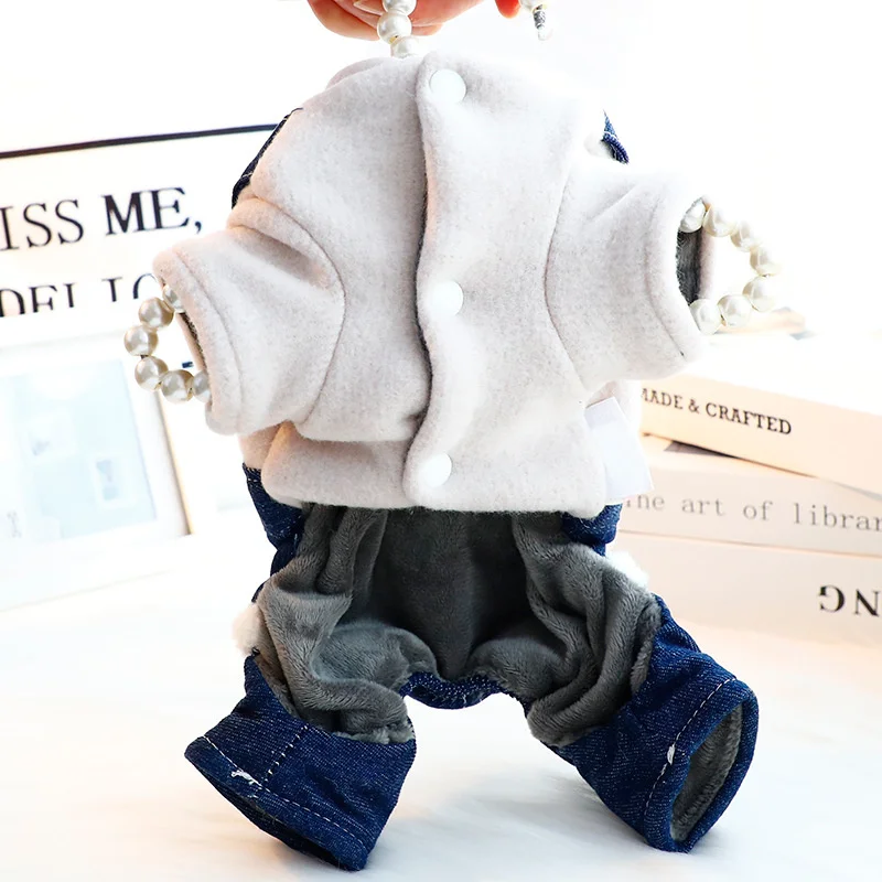 

Winter Dog Clothes Thicken Warm Dog Jumpsuit Pomeranian Poodle Shih Tzu Bichon Frise Chihuahua Dog Costume Puppy Coat Jacket