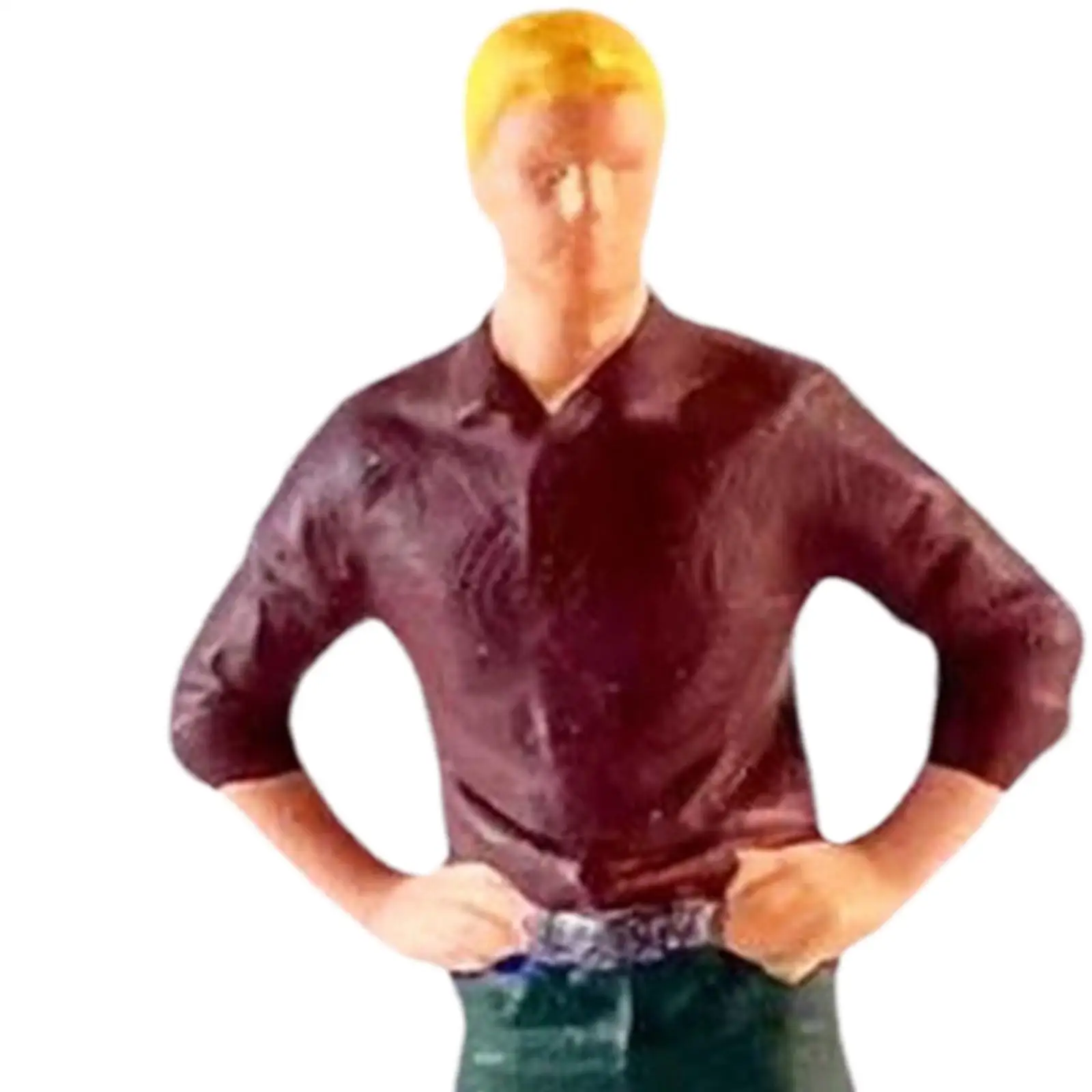 1/64 persone figura treno parco Street People Figure Mini persone Figurine per fotografia puntelli scena in miniatura accessori Decor