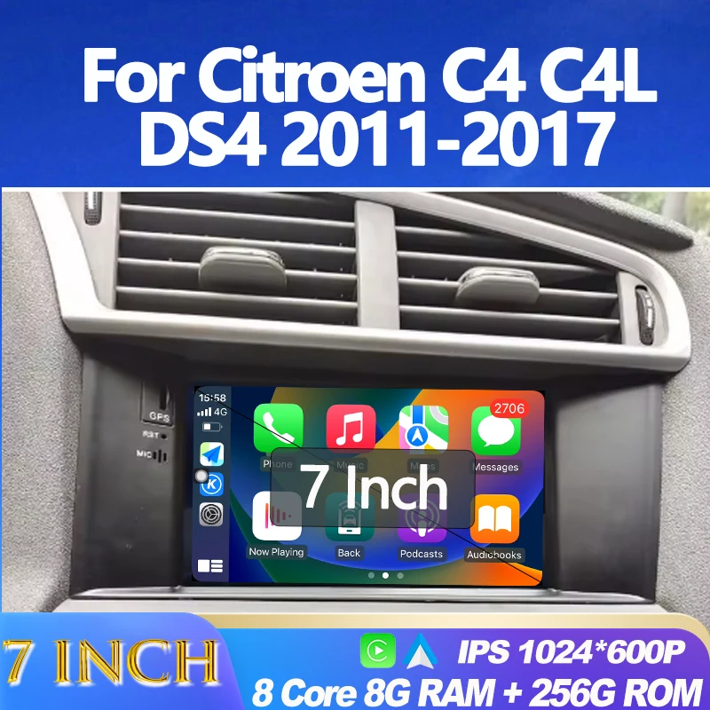 For Citroen C4 C4L DS4 2011 2012 2013-2016 Car Radio Multimedia Video Player Intelligent System Android Auto Navigation GPS Tool