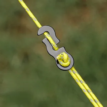 10pcs ปรับ Camping เต็นท์เชือกหัวเข็มขัด S ประเภท Tensioners Fastener Kit Outdoor Camping เต็นท์การรักษาความปลอดภัยอุปกรณ์เสริม