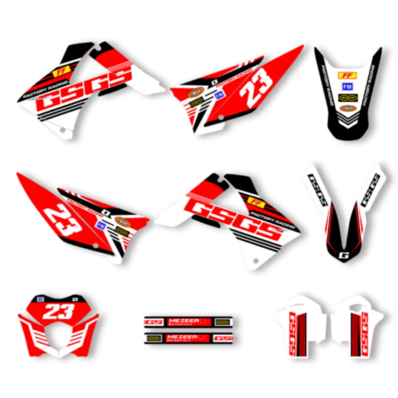 Powerzone Custom Motorcycle Graphics Backgrounds Decals Stickers Kits For GASGAS Gas Gas EC MC 125 200 250 300 450 2010 2011