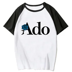 Ado t shirt kobiety Y2K top girl streetwear śmieszne ubrania z lat 2000