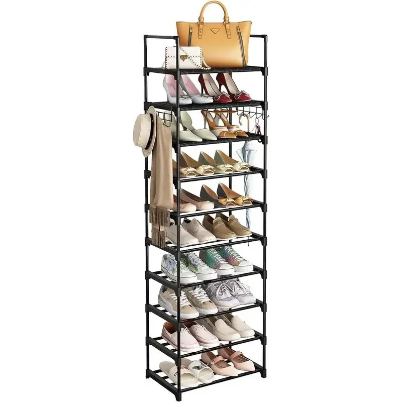 

10-Tiers Shoe Rack for Cloest, Tall Shoe Organizer for Entryway Bedroom Hallway, Shoe Storage Large Capacity for 20-24 Pairs