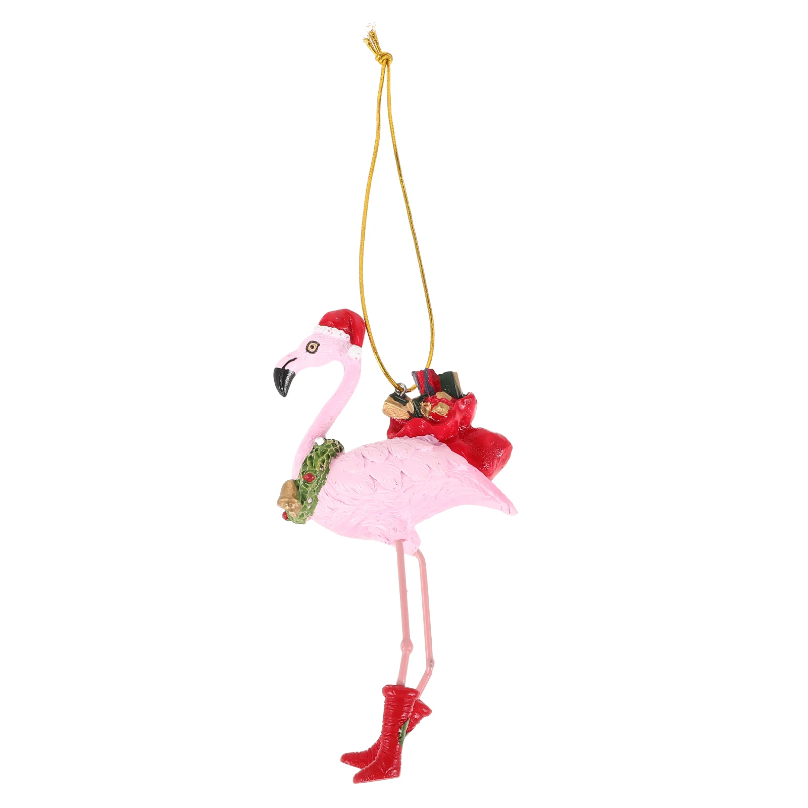 

Flamingo Christmas Tree Ornament Xmas Hanging Pendant Holiday Decoration Tropical Style Animal Santa Party Prop Home Bedroom