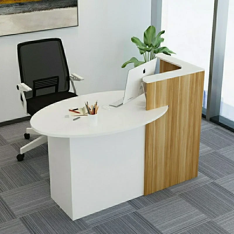Compact Corner Reception Desk for Salon Shop Bar Creative Checkout Counter Small Front Office Table Furniture