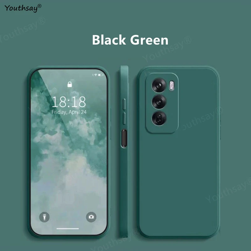 Luxury Case For OPPO Reno 12 Pro Global Cover OPPO Reno 12 Pro Fundas Coque Original Liquid Silicone Soft Back Case Reno 12 Pro image 3