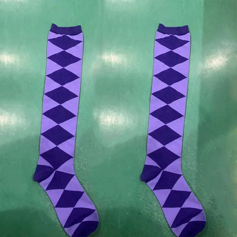 애니메이션 푸엘라 마기 마도카 마키카 코스프레 아케미 호무라 코스튬 무릎 양말, 보라색 여성 JK 스타킹, 소녀 유니폼 액세서리