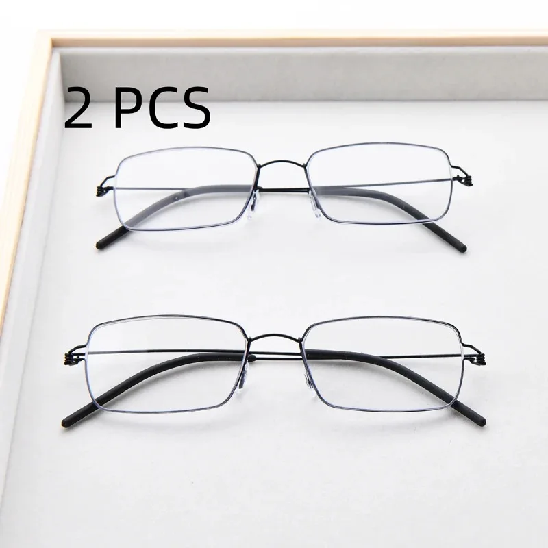 2026 Neue Dünne Anti-Blaulicht Titan-Lesebrille für Herren Flexible Business-Presbyopie Computerbrille +1,50 – Detail 2