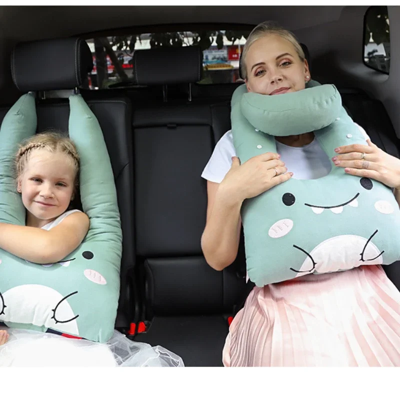 Comfortable Kids Neck Travel Pillow for Children and Babies - Perfect Car Seat Pillow for Head Support During Travel Adjustable