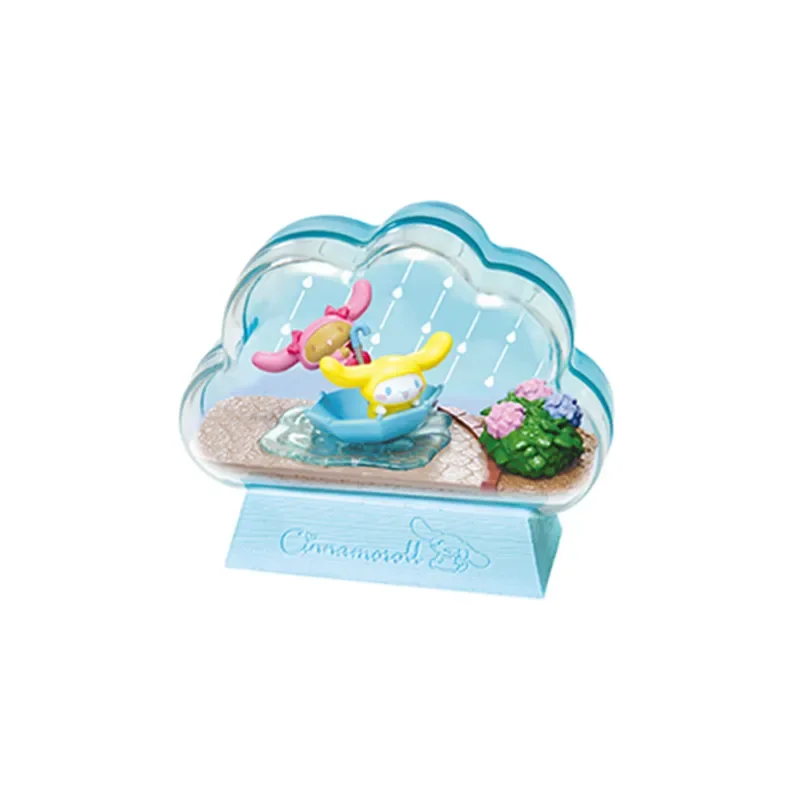 Rement Sanrio Cinnamoroll Oggetti giornalieri in bottiglie di vetro Figura anime Gachapon Giocattolo Scatola cieca Giocattolo Ornamento Regalo per i bambini