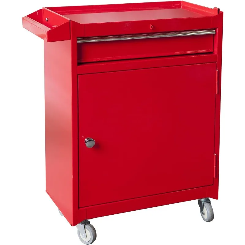 ATBT1204R-RED poignées amovible 4 coffre MELTool avec grande armoire de rangement et étagère réglable, 11 "x 20.3" x 40.4"