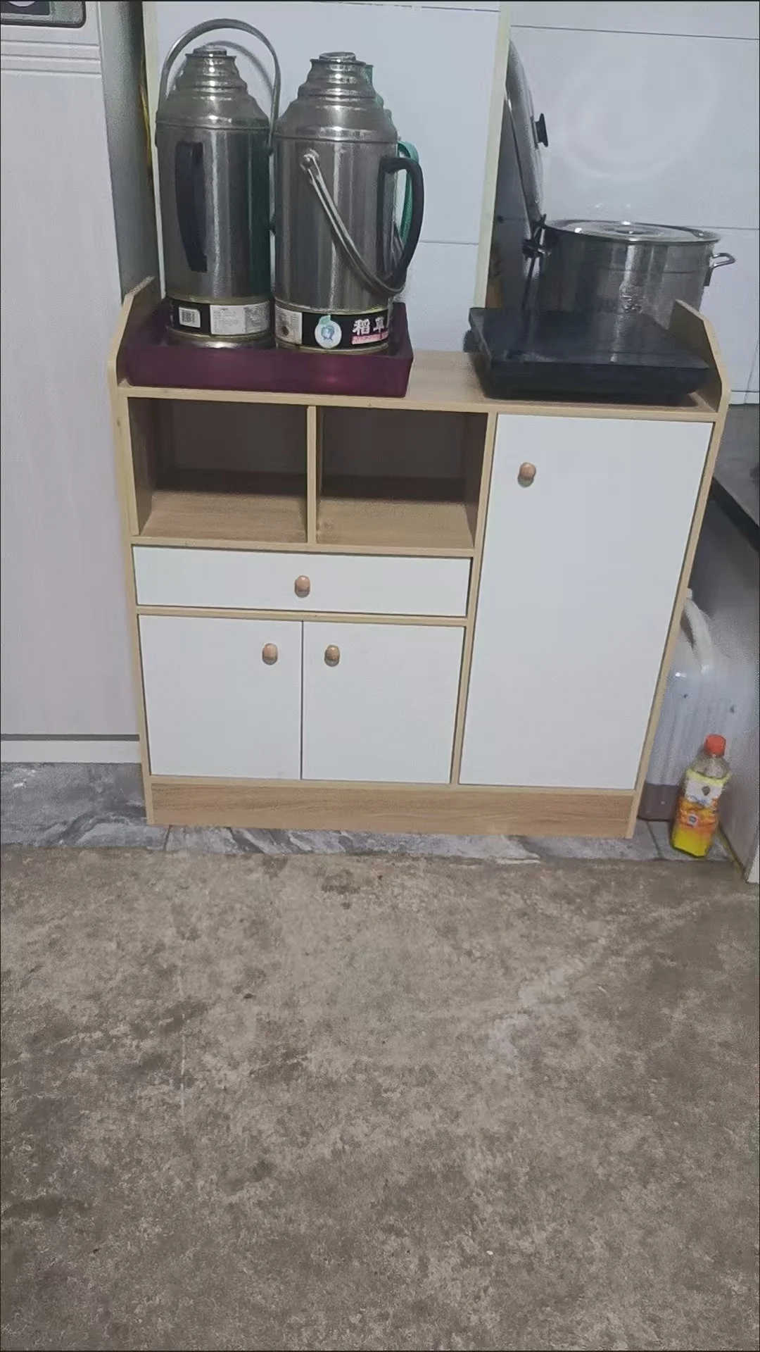 Drawer Modern Sideboard Kitchen Buffet Cabinet Dining Room Storage Furniture Organizer with ShelvesLarge  Sturdy Easy Assembly