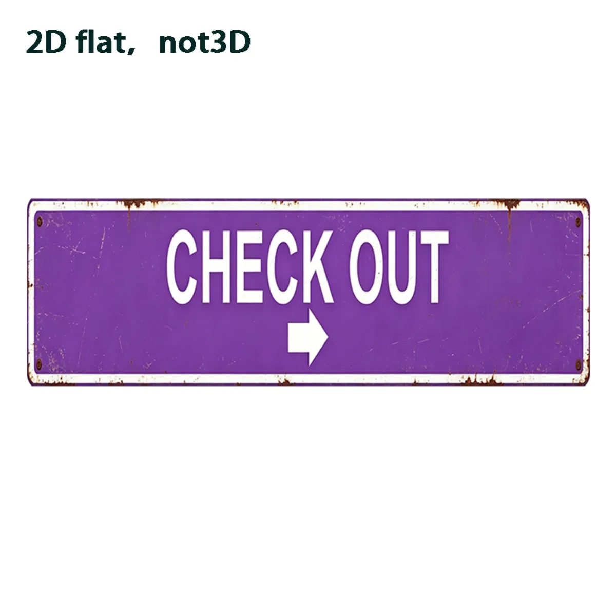 High-contrast Purple and White Metallic Texture Workplace Safety Sign - Resistant, Suitable for Indoor and Outdoor Environments