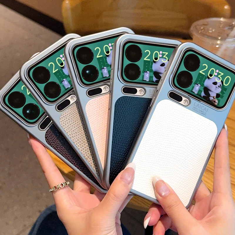 حافظة جلدية PU غير لامعة بنمط سحلية عالية الجودة لهاتف Xiaomi 17 Pro Max 17Pro غطاء حماية فائق النحافة بلون سادة مضاد للانزلاق #4