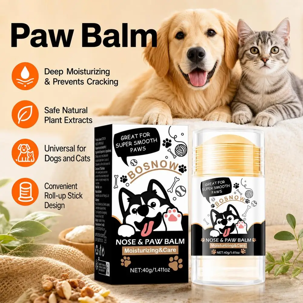 Pet Hand And Foot Care Cream Stick Containing Coconut Oil To Deep Moisturizing & Prevents Cracking Universal for Dogs and Cats