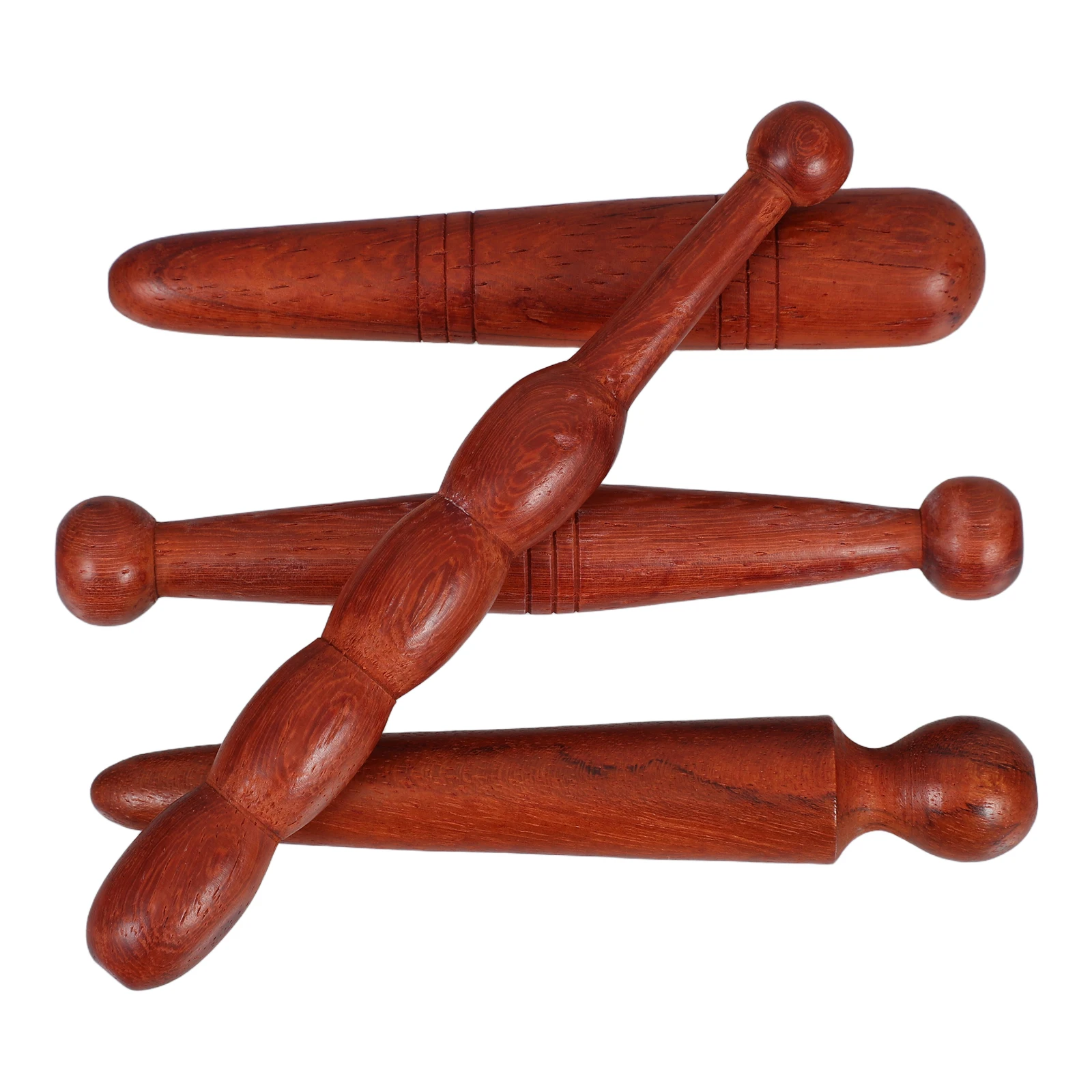 

4 Pcs Unique Foot Massage Stick Feet Massager Message Fragrant Wood Deep Tissue