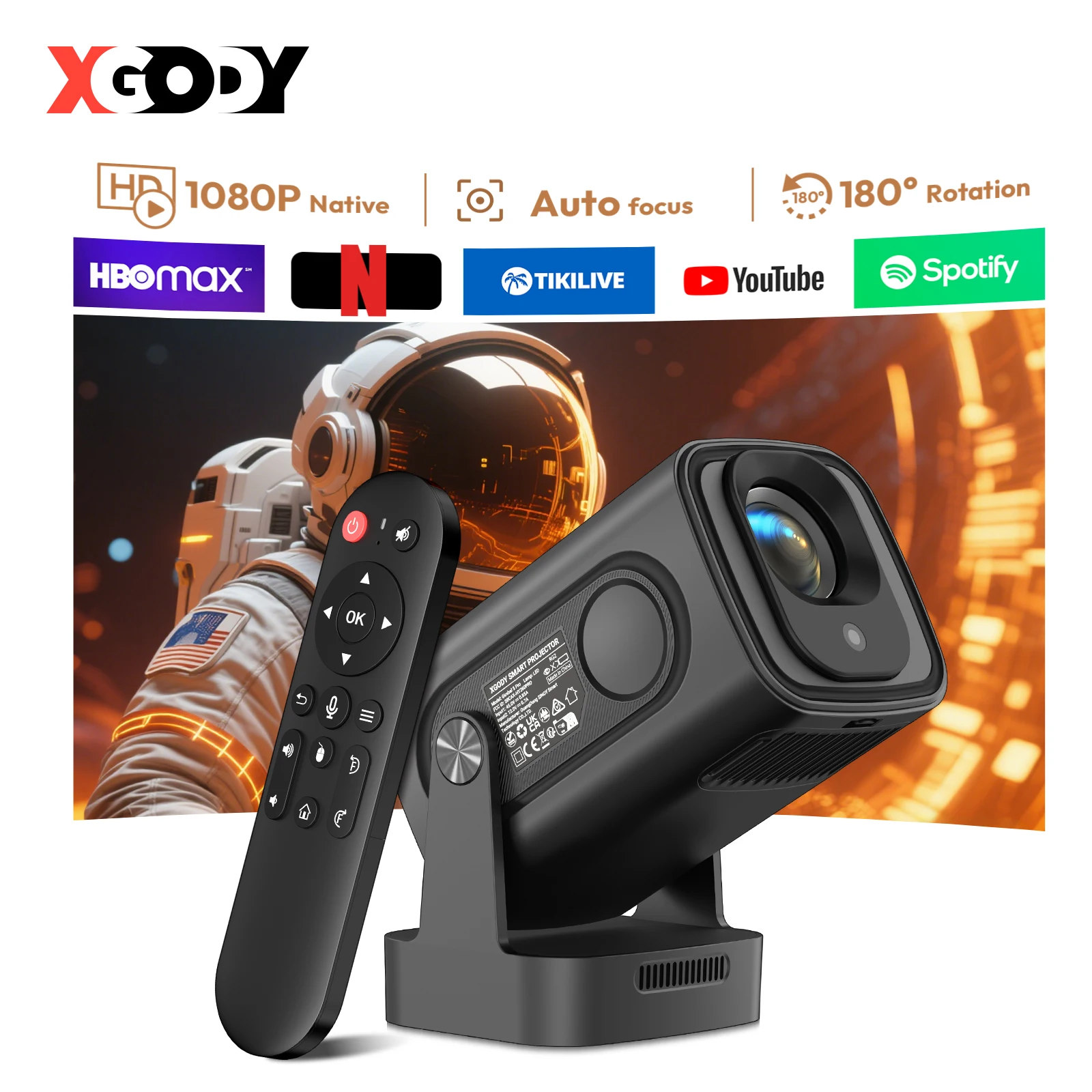 Xgody Projektor Aut…