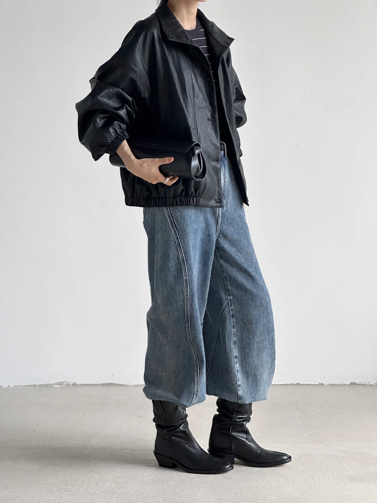 タイミングズー春秋新作 レディース ブラックPUショートジャケット レザージャケット おしゃれなショートアウター トレンドの女性向け