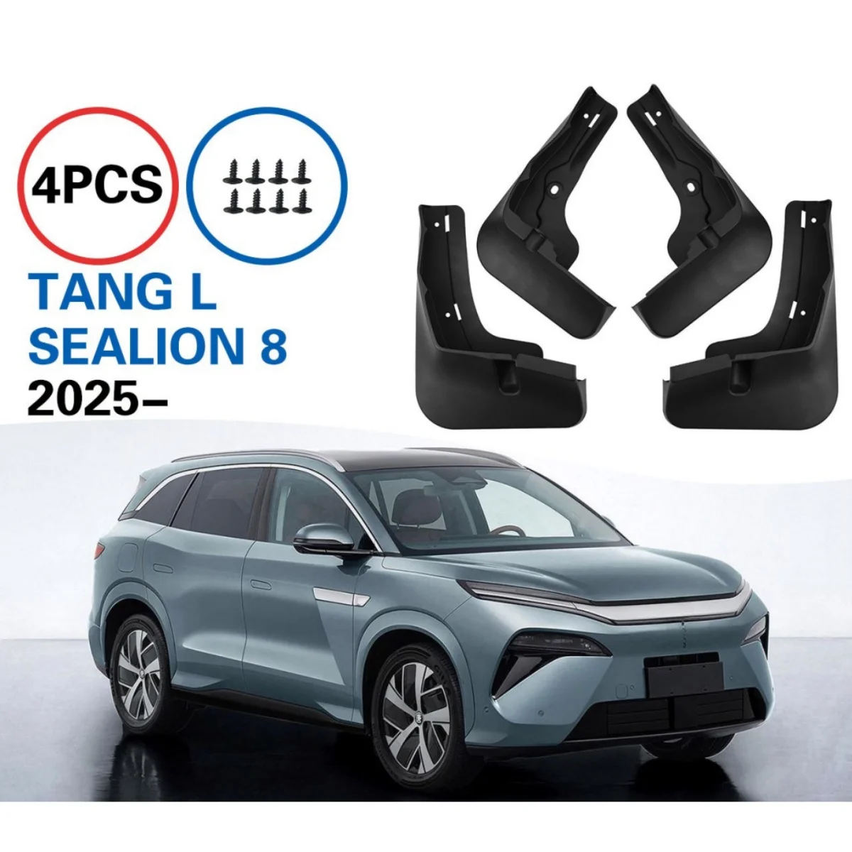 

Car Mud Flaps PP Wear-resisting Fender For BYD Tang L Sealion 8 2025 2026 Auto Mudguards Front Rear Fenders Splash Guards Wheel