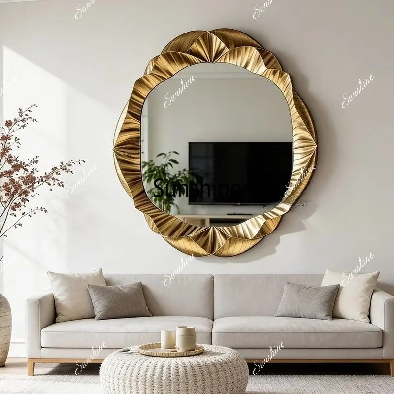 Premium bathroom mirror, retro living room decoration, dining room mirror irregular makeup, smart mirror