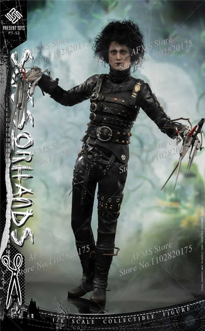 PRESENT TOYS PT-sp52 1/6 Men Soldier Scissorhands Edward Johnny Depp Dolls Full Set 12inch Action Figure Body Collection Toy