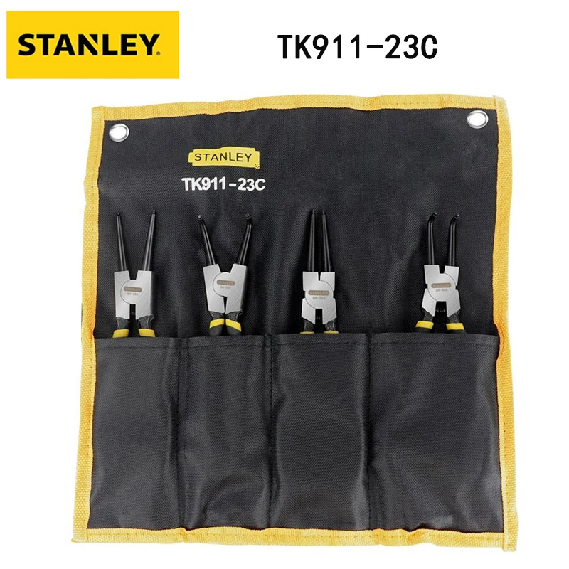 Stanley TK911-23C Circlip Pliers Aet Internal End External Circlip Multifunctional Hole Shaft 7-inch 4Ppcs