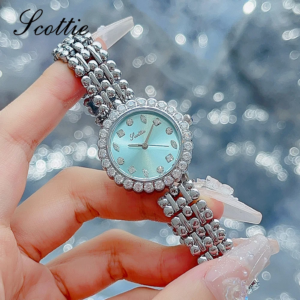 Scottie Women Quartz Watch Luxury Clock Gold Sliver Band Dial Vintage New Orologio Retro Stainless Steel Reloj Ladies Wristwatch