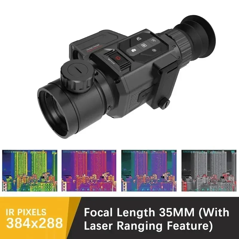 Thermal Imaging Night Vision Scope Telescope 384x288 (50Hz) 35mm Lens Zoom 1-8X Thermal Scope for Hunting