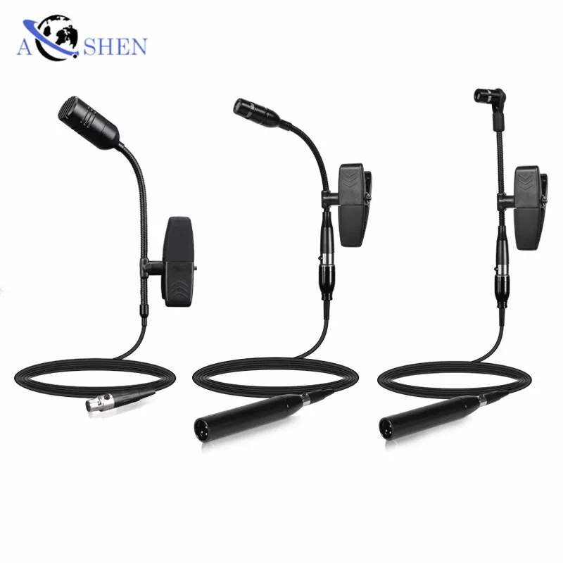 Musical Instrument System Condenser Microphone for Violin Guitar Drum Saxophone Cello Erhu Recording