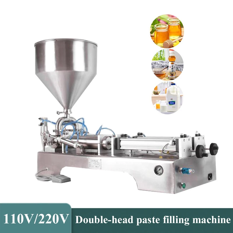 

Double Head Piston Filling Machine Cosmetics Soft Drink Filling Machine Liquids Paste Dual Purpose Filler