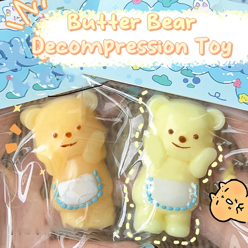 

Squishy Toy Mochi Toy Butter Bear Hug Bear Apron Bear Pinching Slow Rebound Decompression Vent Toy Stress Release Toy Hand Relax