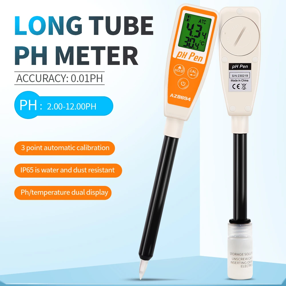 

High Accuracy AZ8694 Portable PH test Pen Meter Soil PH Meter Water PH Detector Water Quality Tester