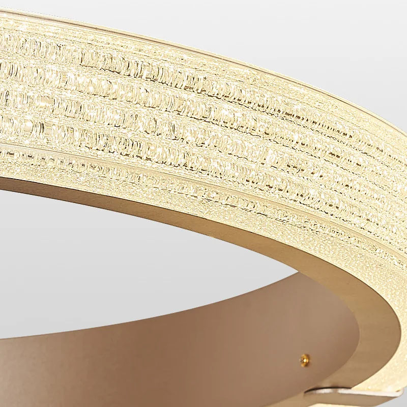 현대 반지 Led 샹들리에 아크릴 다이닝 거실 센터 테이블 침실 램프 홈 장식 디 밍이 가능한 매달려 전등