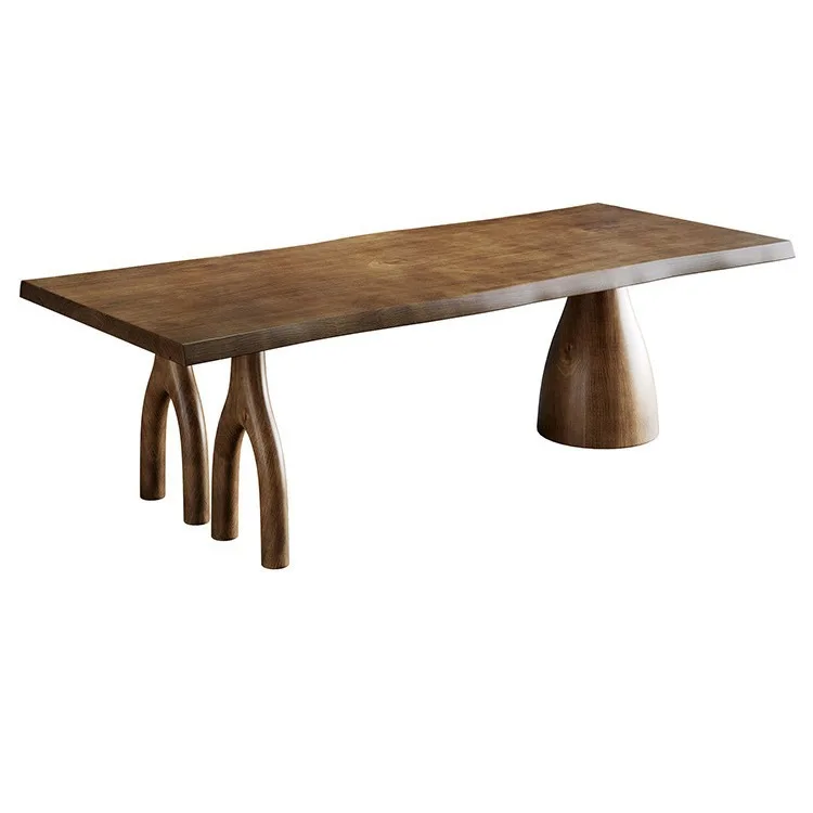 

Chinese tea table and chair combination household zen solid wood balcony log wabi sabi wind office