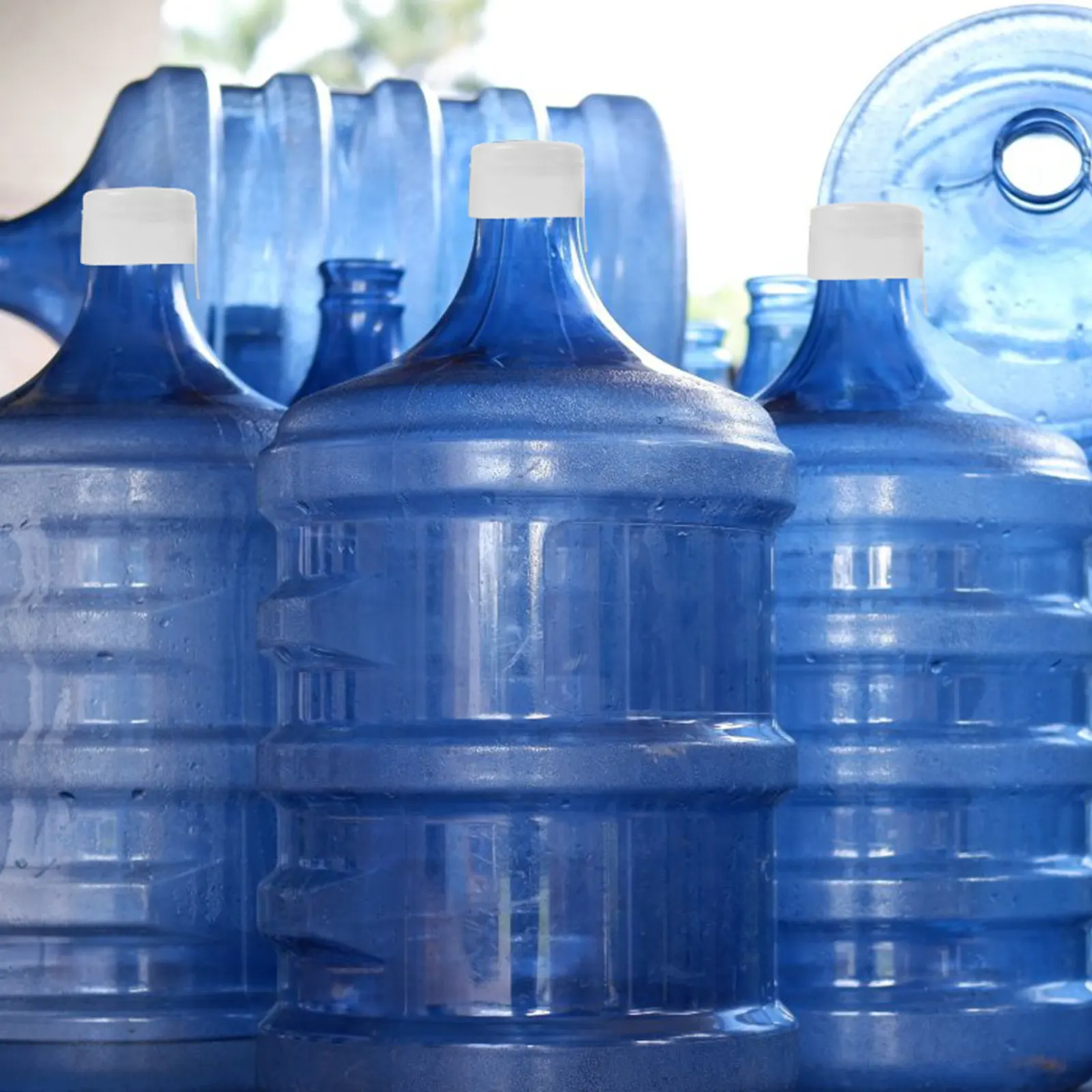 40Pcs Plastic Water Jug Lids Replaceable Bottle Caps Tightening Thread Design for Home Kitchen Outdoor Sports Water Bottle