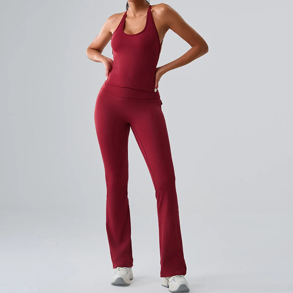 

Women's Tracksuit 2 Pieces Yoga Set Workout Clothes Sportswear Gym Clothing High Waist Leggings Fitness Sports Suits Activewear