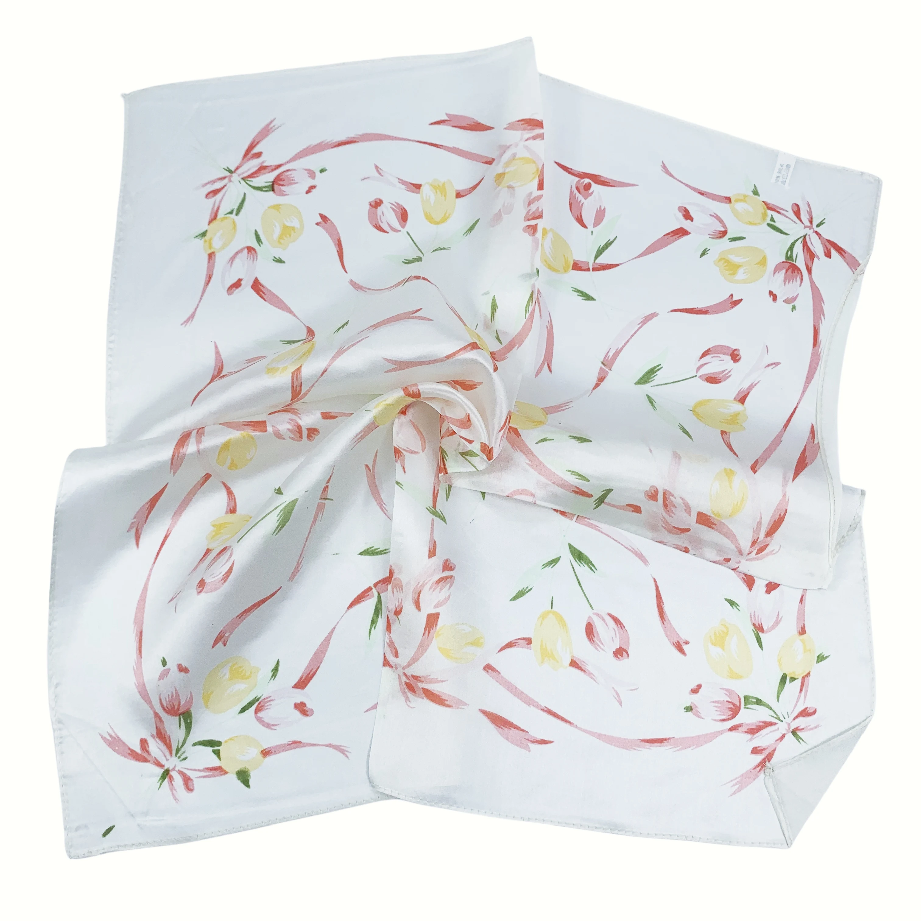 

100% pure silk scarf brand new fashion scarves 50Cm*50Cm Neckerchief flora tulip printing