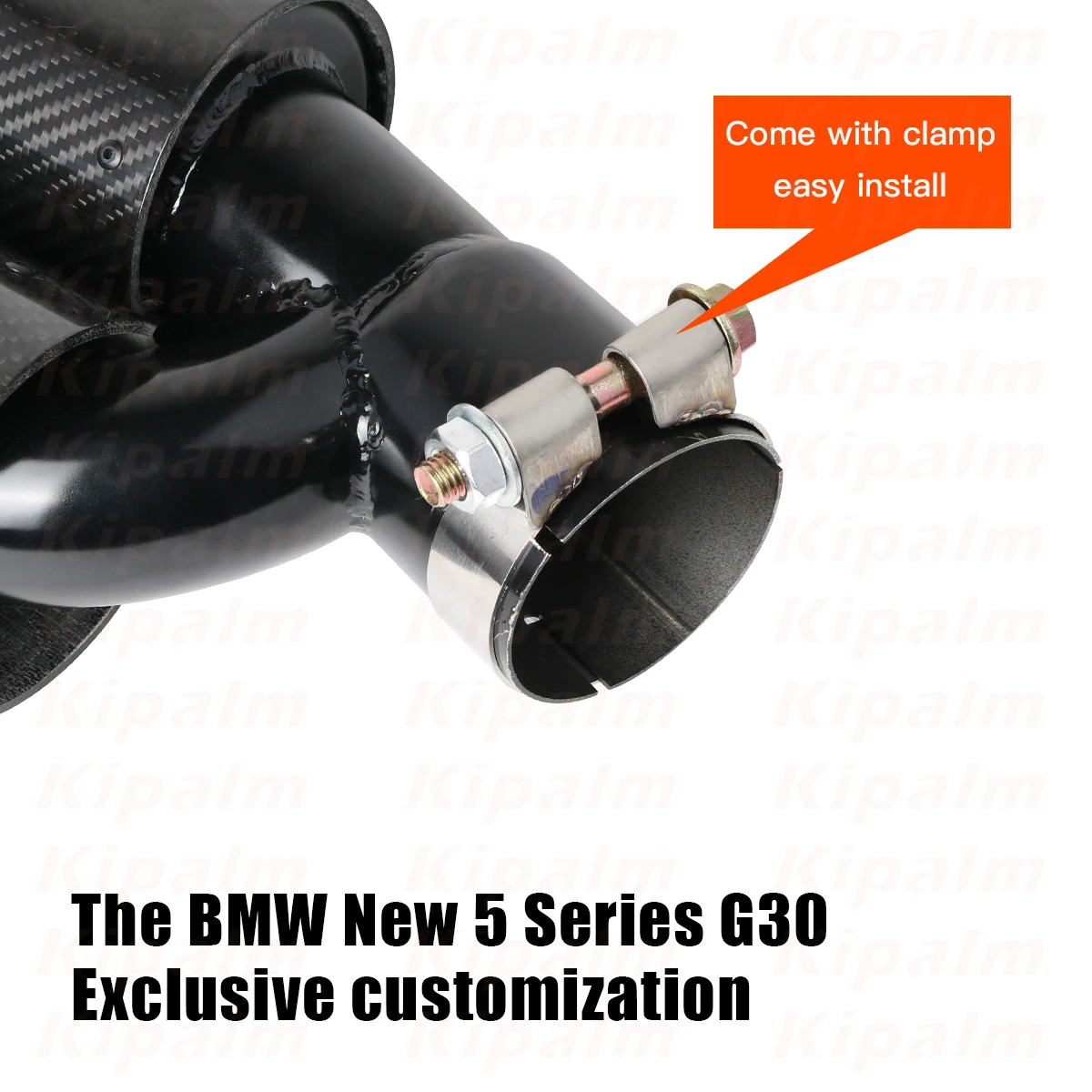 1 Pair Dual Pipe Carbon Fiber M Performance Exhaust Pipe Muffler Tip Tailpipe For BMW 5 series  525i 528i 530i G30 G38  2018-