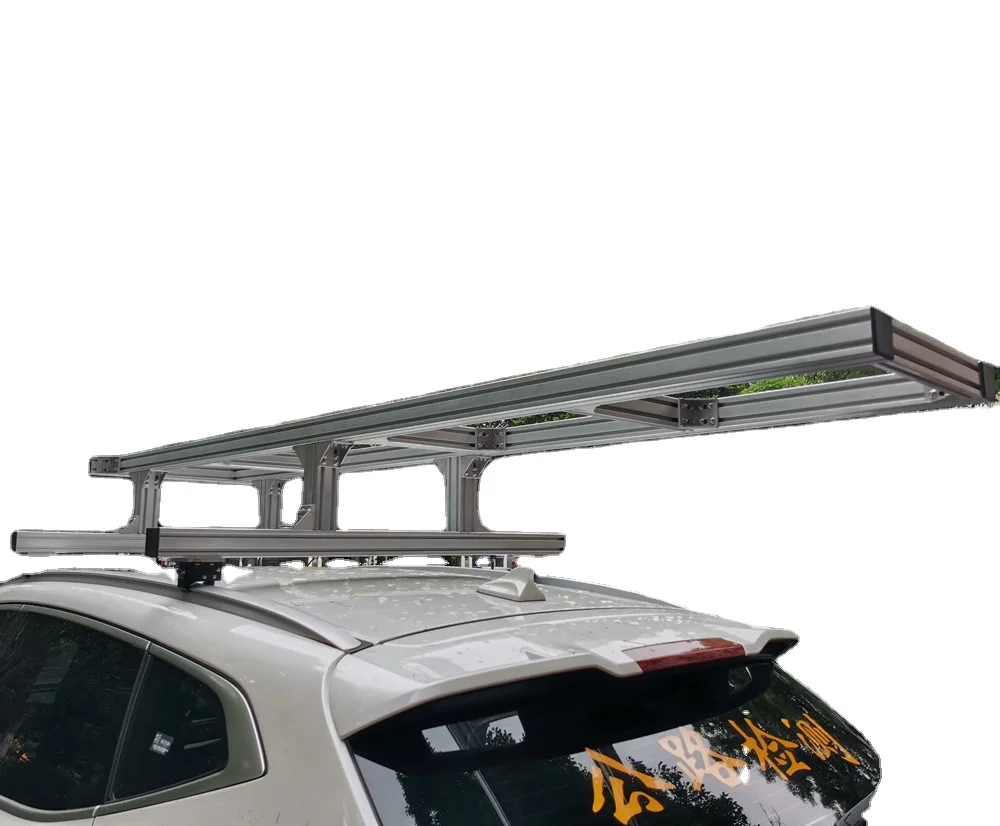Custom 6061 T6 Aluminum Heavy Duty Profile DIY Alu Roof Rack Aluminum Car Basket Stand Cargo Rack Luggage Racks For Camping