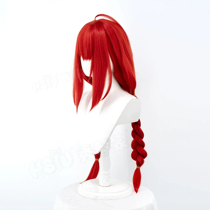 New Game Zenless Zone Zero Ukinami Yuzuha Cosplay Wig Girl Red Braided Long Hair Heat Resistant Synthetic Wigs Halloween Prop