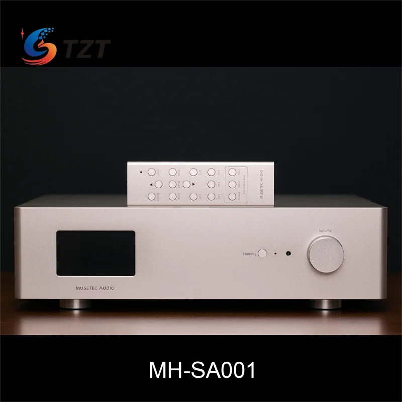 TZT MUSETEC Black MH-SA001 HiFi Preamplifier Fully Discrete Class A Audio Amplifier Low Resistance Volume Potentiometer