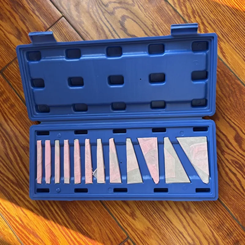 

12-Piece angle measuring block, angle gauge, regular angle, angle ruler, made of manganese steel, plastic box