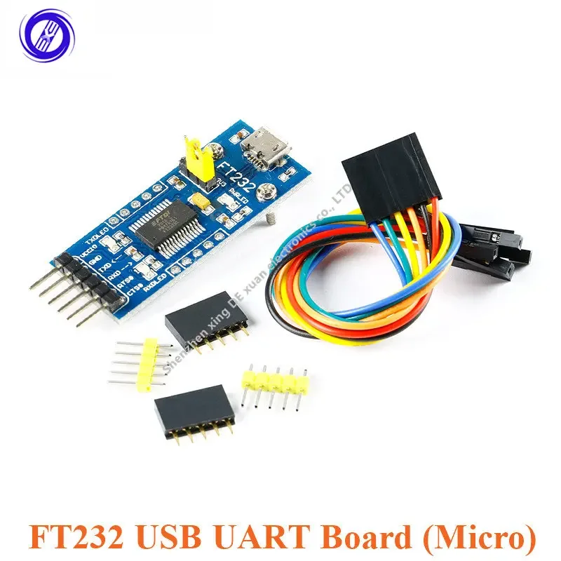 Módulo de placa UART USB FT232RL FT232R Módulo de comunicação USB para TTL Placa de escova Tipo A Mini Micro Interface