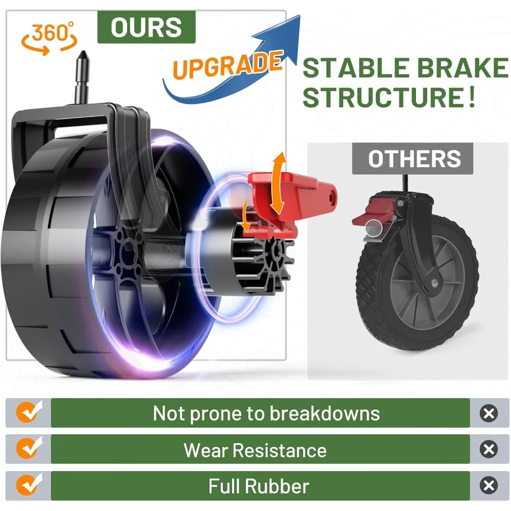 Large Capacity Folding Double Decker Wagon with Brakes, 54 Extra Long Extender Cart, 660lbs Heavy Duty for Outdoor Adventures