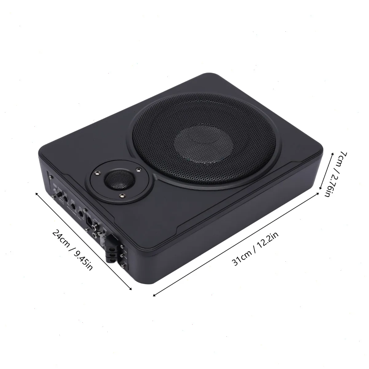 Car Subwoofer, Under Seat Active Subwoofer, 600W, 8 Inch, Built-in Amp, Slim Design, Deep Bass, HiFi Sound, for Car Audio, Stereo System, with Remote Control view 5
