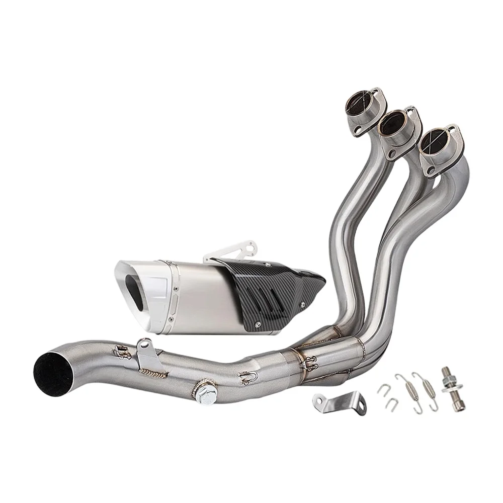 Für Yamaha MT-09 FZ09 XSR900 14-21 Auspuff-Vorderrohr Schalldämpfer-Endrohre Komplettes Auspuffsystem Rohre Schalldämpfer-Endrohre Komplettes Auspuffsystem – Detail 2