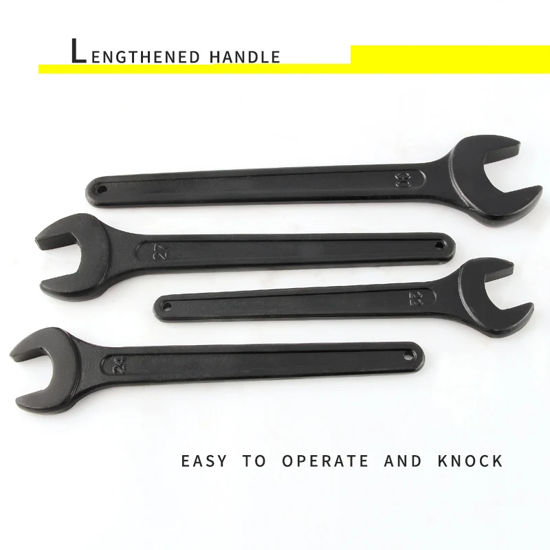 1Pcs Heavy Duty Single Open End Wrench Black Spanner 55mm 60mm 65mm 70mm 75mm