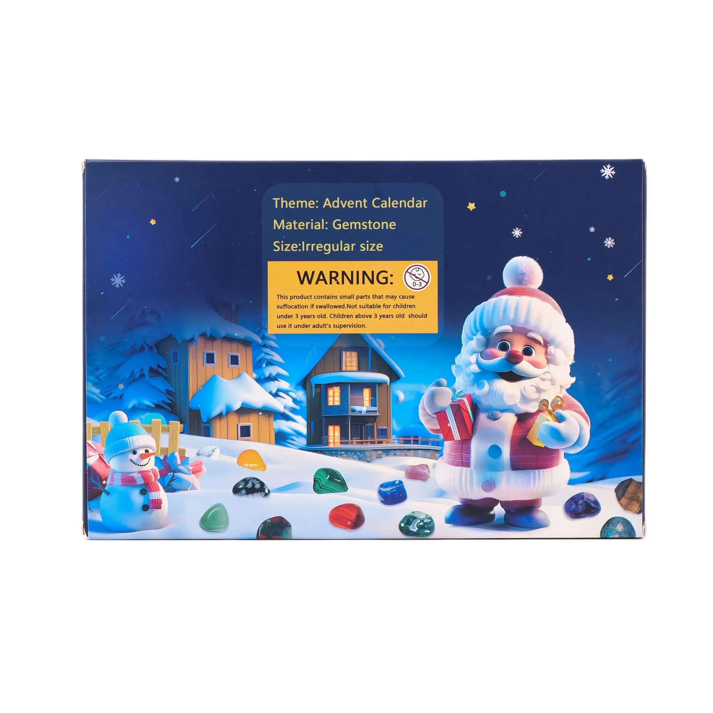 AliExpress Runyangshi Christmas Advent Calendar Crystal Mineral Gift Box Rock Stone Collections Pebbles Polished Gravel Raw Crystal Chakra Stone