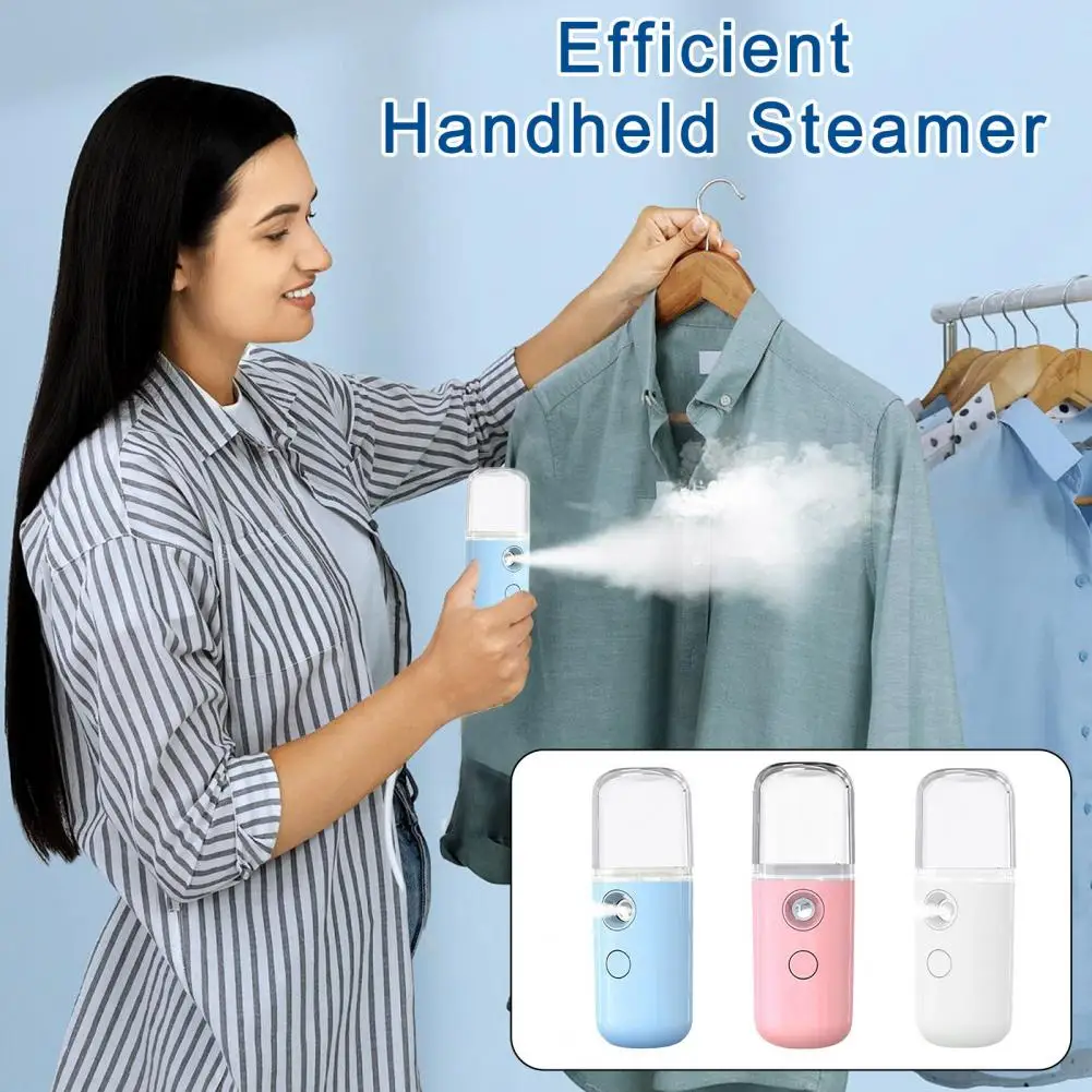 10*3.6cm Mini Travel Steamer Cordless USB Charging 30ml Water Tank Rapid Heating 1 Hour Handheld Garment Steamer Ironing Machine