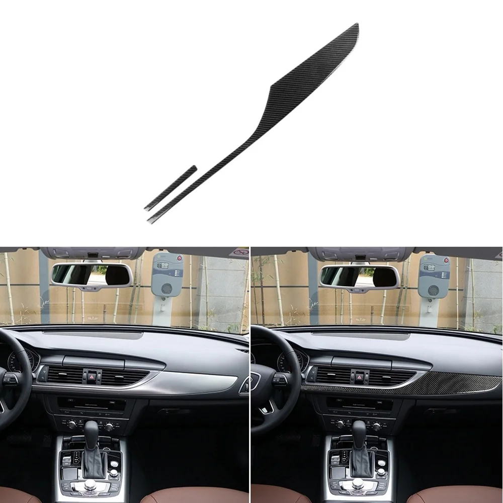 

Carbon Fiber Interior Center Console Car Dashboard Trim Strip Cover Sticker Fit For Audi A6 S6 C7 A7 S7 4G8 2011-2018